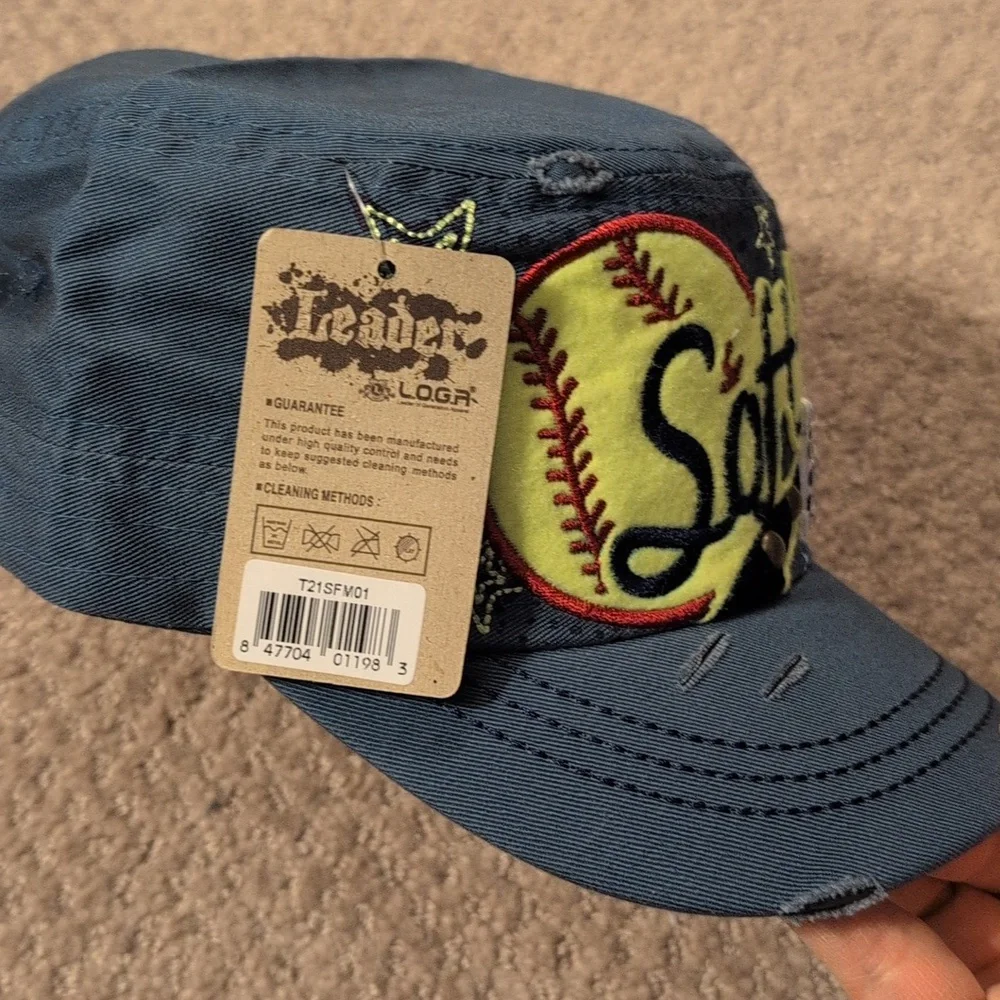 Softball Mom Distressed Hat NWT